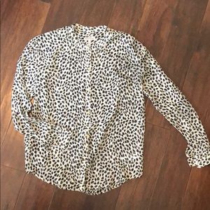 Juicy couture 100% silk print button down